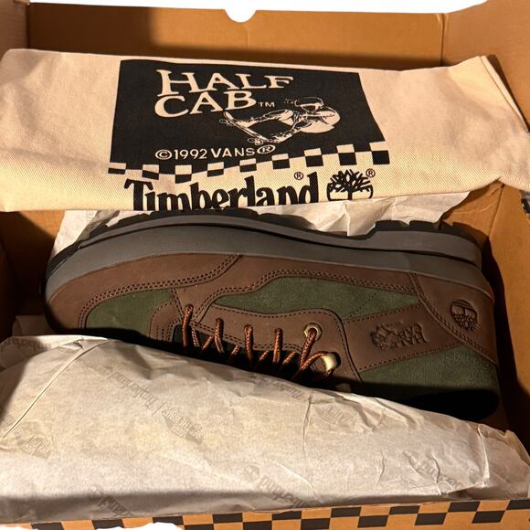 NEW Timberland X Vans Beef & Broccoli Half Cab Hiker Boots Sneakers Mens 11.5 - Picture 1 of 11